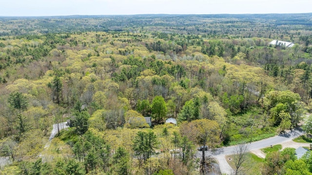 313 W Neck Rd, Nobleboro, ME 04555 - aerial view of property and surrounding area with a heavily wooded area