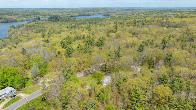 313 W Neck Rd, Nobleboro, ME 04555 - aerial view of a heavily wooded area and a nearby body of water