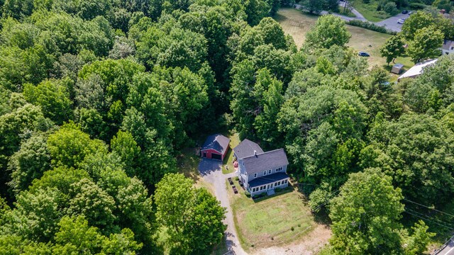 3 Adell Rd, Readfield, ME 04355 - aerial view of a heavily wooded area