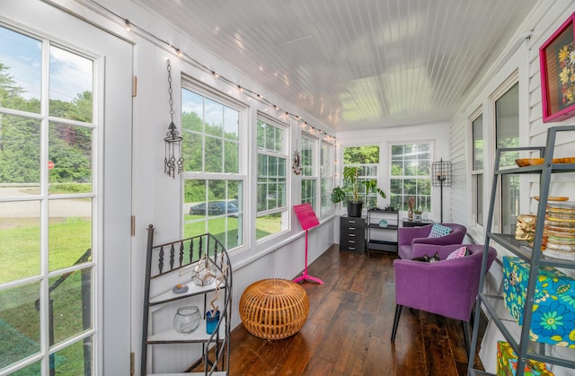 3 Adell Rd, Readfield, ME 04355 - sunroom featuring wood-type flooring and outdoor lounge area