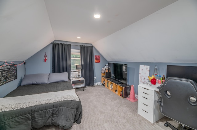 3 Adell Rd, Readfield, ME 04355 - bedroom featuring lofted ceiling and carpet