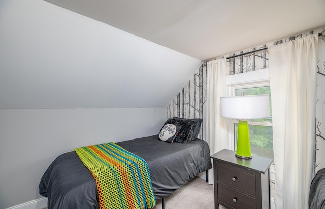 3 Adell Rd, Readfield, ME 04355 - carpeted bedroom featuring vaulted ceiling and baseboards