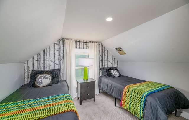 3 Adell Rd, Readfield, ME 04355 - bedroom with carpet flooring and vaulted ceiling