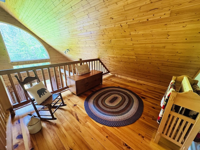 362 N Raymond Rd, Poland, ME 04274 - staircase with wood-type flooring and wood walls