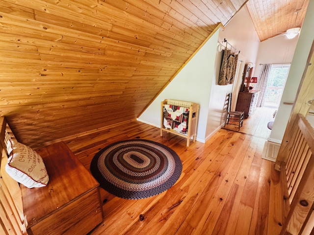 362 N Raymond Rd, Poland, ME 04274 - sitting room with vaulted ceiling, wood ceiling, and light wood-style flooring
