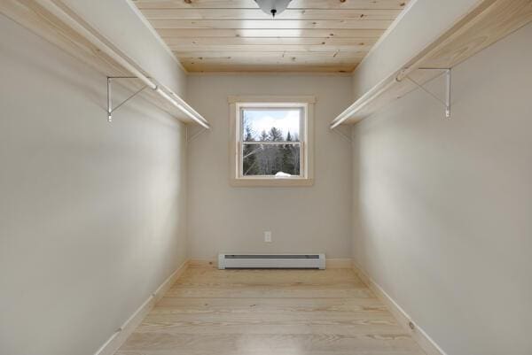 18 Thayer Way, Bethel, ME 04217 - spacious closet featuring a baseboard radiator and wood finished floors