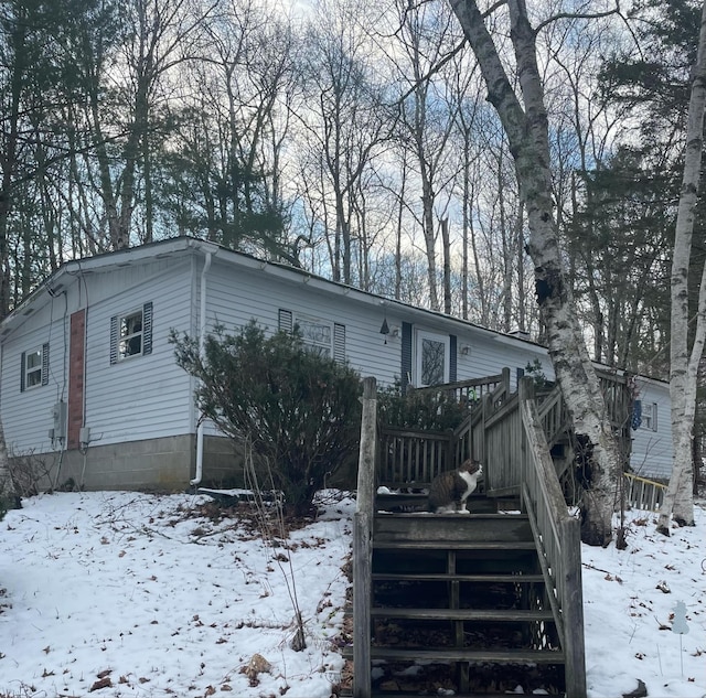 101 Gurney St, Rockport, ME 04856 - view of front of house with a wooden deck