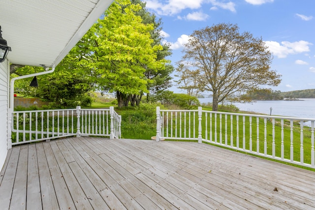 15 Church Ln, Phippsburg, ME 04562 - deck with a water view and a yard