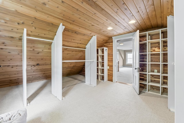 15 Church Ln, Phippsburg, ME 04562 - bonus room with carpet flooring, recessed lighting, lofted ceiling, and wooden ceiling