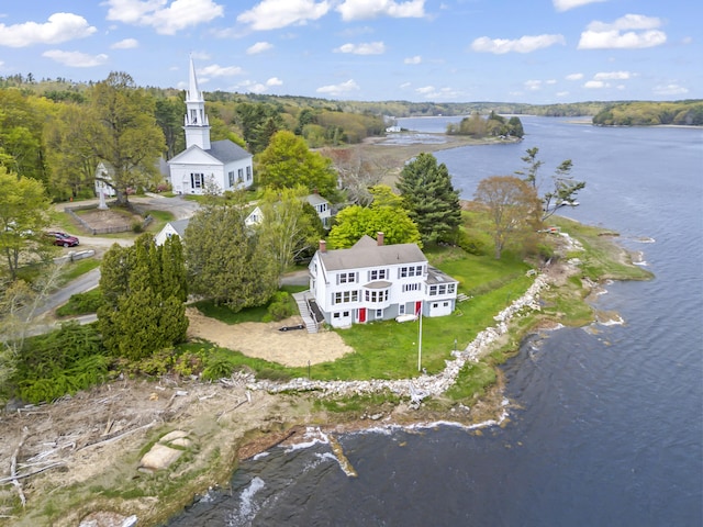 15 Church Ln, Phippsburg, ME 04562 - view from above of property with a large body of water