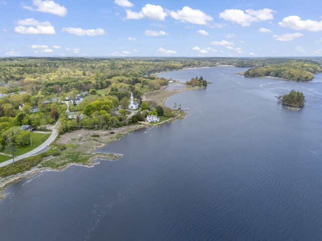 15 Church Ln, Phippsburg, ME 04562 - aerial view of a nearby body of water and a forest