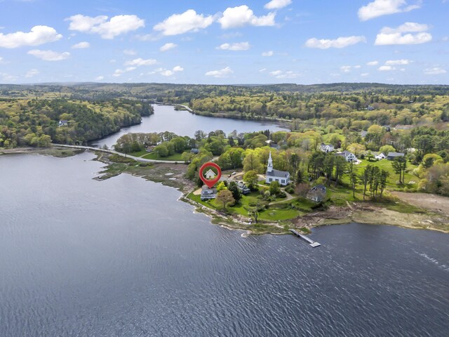 15 Church Ln, Phippsburg, ME 04562 - drone / aerial view of a large body of water and a forest