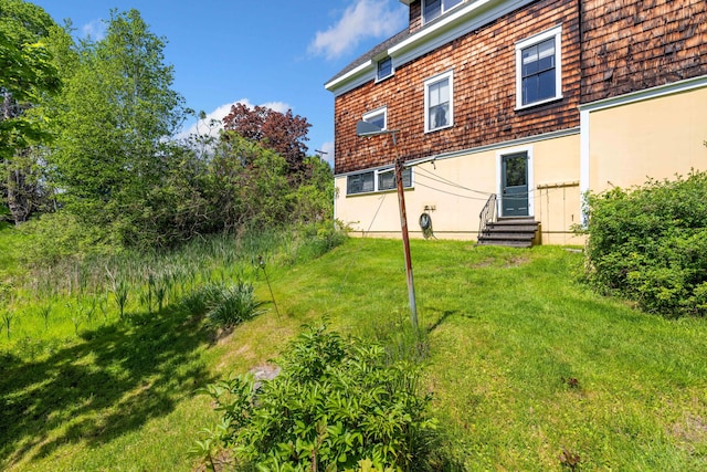 199 Ferry Rd, Saco, ME 04072 - view of green lawn with entry steps