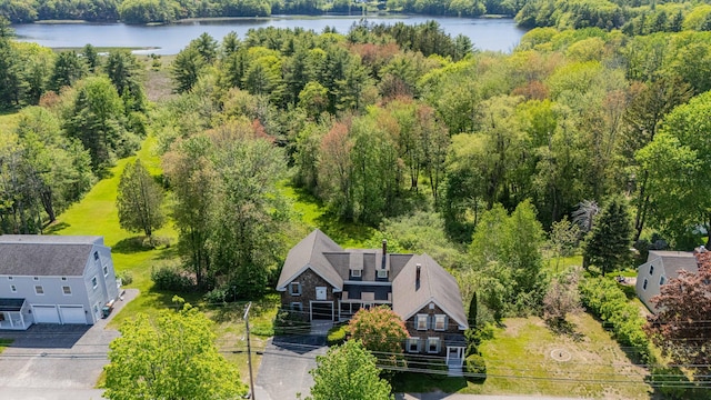 199 Ferry Rd, Saco, ME 04072 - view from above of property featuring a large body of water and a forest