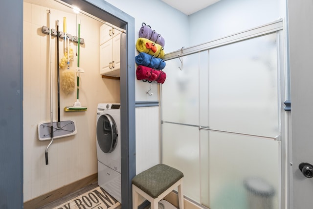 450 W Rd, Waterboro, ME 04087 - laundry room featuring cabinet space