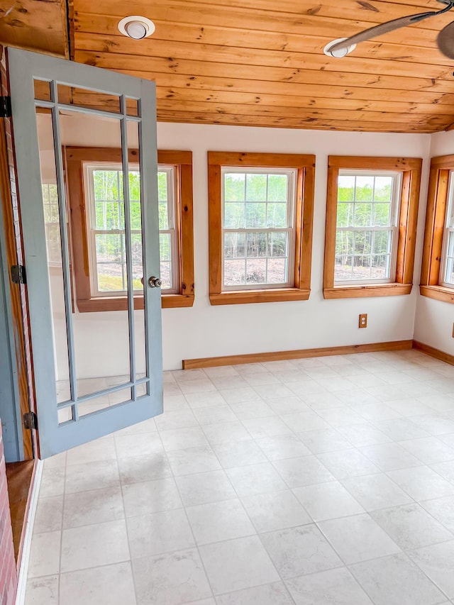 450 W Rd, Waterboro, ME 04087 - empty room with wooden ceiling and healthy amount of natural light