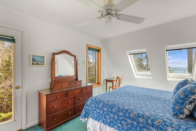 15 Eds Rd, Camden, ME 04843 - carpeted bedroom with multiple windows and ceiling fan