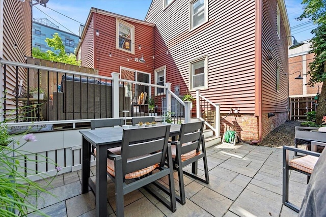81 Forest Ave, Portland, ME 04101 - view of patio with outdoor dining area and stairs