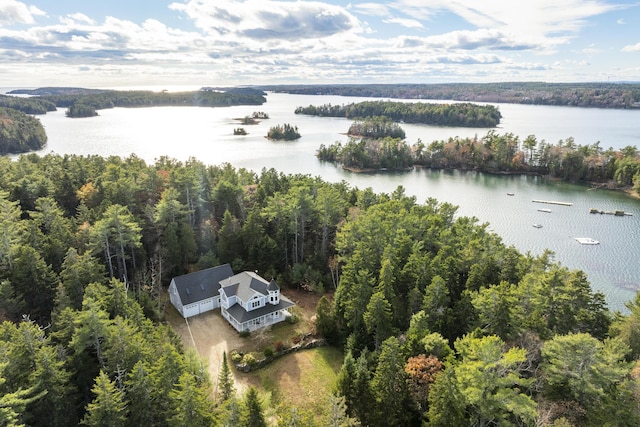 39 Catlin Shore Rd, Harpswell, ME 04079 - view of subject property featuring a large body of water and a heavily wooded area