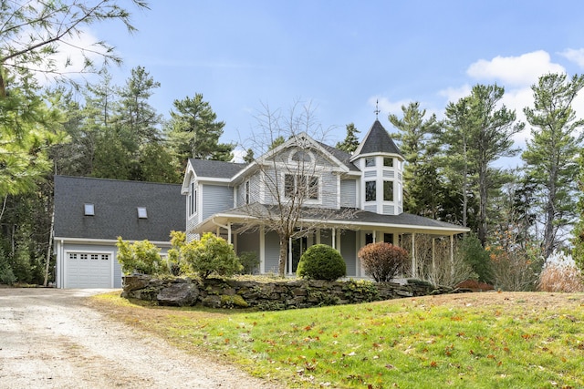 39 Catlin Shore Rd, Harpswell, ME 04079 - victorian house featuring driveway, a porch, and a front yard