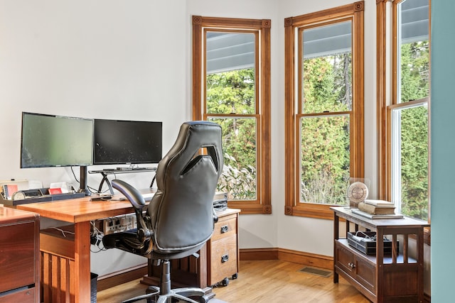 39 Catlin Shore Rd, Harpswell, ME 04079 - office area with wood finished floors and baseboards