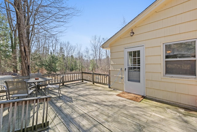369 Windham Center Rd, Windham, ME 04062 - wooden deck featuring outdoor dining space