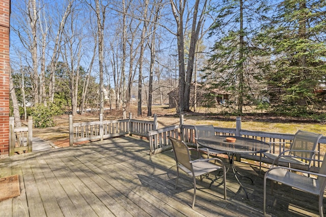369 Windham Center Rd, Windham, ME 04062 - wooden deck with outdoor dining area