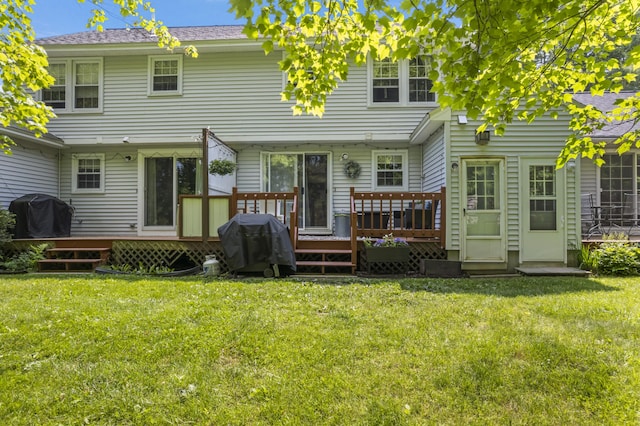 48 Garfield St Unit 7, Saco, ME 04072 - rear view of property with a deck and a yard