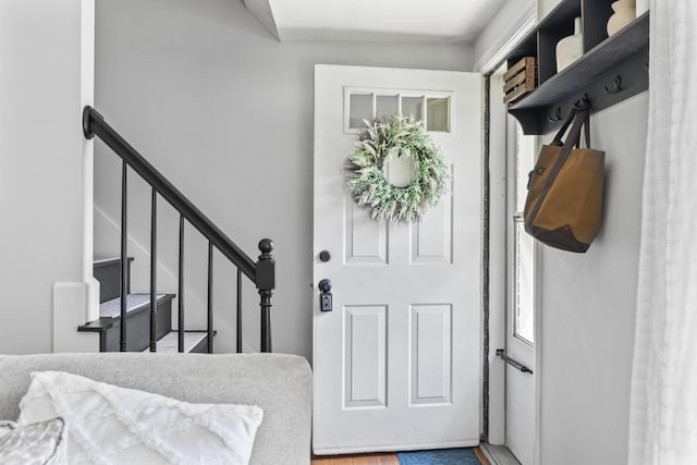 48 Garfield St Unit 7, Saco, ME 04072 - foyer entrance featuring stairway
