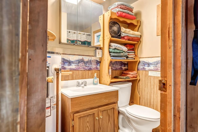 32 Seymour Cove Rd, Bowerbank, ME 04426 - half bathroom featuring vanity and electric water heater