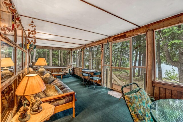 32 Seymour Cove Rd, Bowerbank, ME 04426 - view of sunroom / solarium