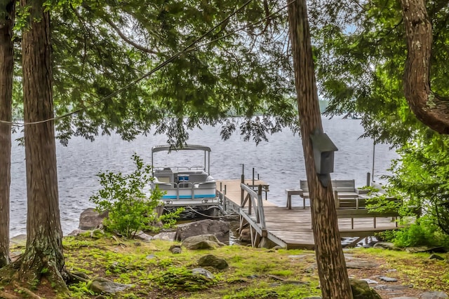 32 Seymour Cove Rd, Bowerbank, ME 04426 - dock featuring a water view