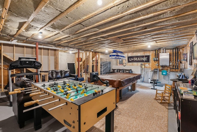 33 Old Dynamite Way, Gorham, ME 04038 - playroom featuring billiards and carpet floors