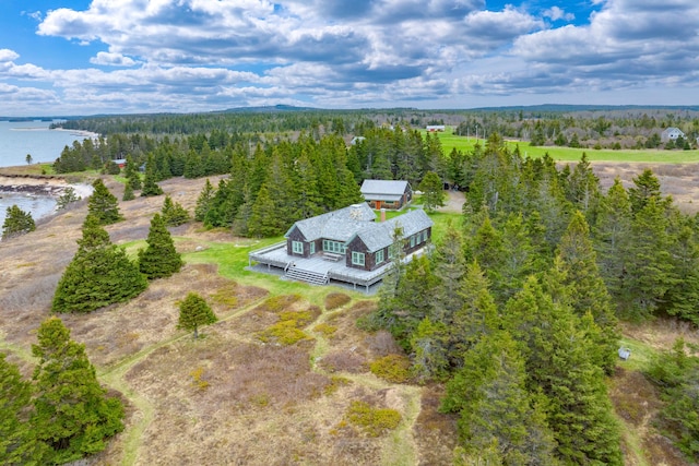421 Petitmanan Point Rd, Steuben, ME 04680 - view of subject property with a nearby body of water and a heavily wooded area