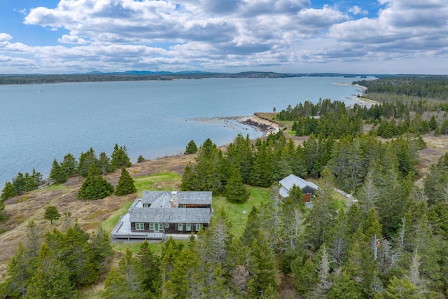 421 Petitmanan Point Rd, Steuben, ME 04680 - aerial view of property and surrounding area featuring a large body of water