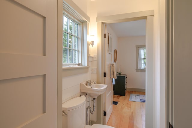 421 Petitmanan Point Rd, Steuben, ME 04680 - bathroom featuring wood finished floors and toilet