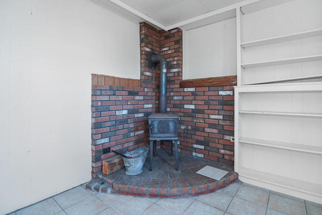 58 Bayview Ter, Wells, ME 04090 - room details with a wood stove
