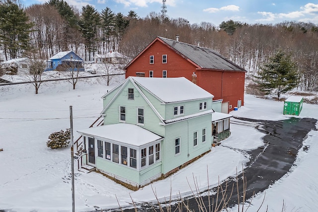 57 Oxford St, Augusta, ME 04330 - exterior space featuring a sunroom