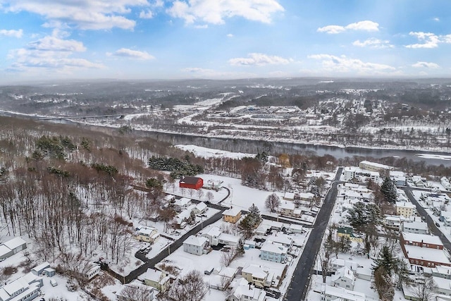 57 Oxford St, Augusta, ME 04330 - snowy aerial view featuring a residential view