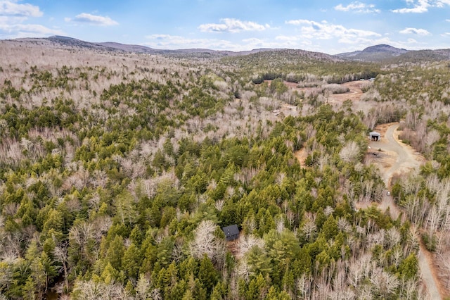 LOT6-1 Sand Shed Loop, Amherst, ME 04605 - aerial view featuring a wooded view and a mountain view