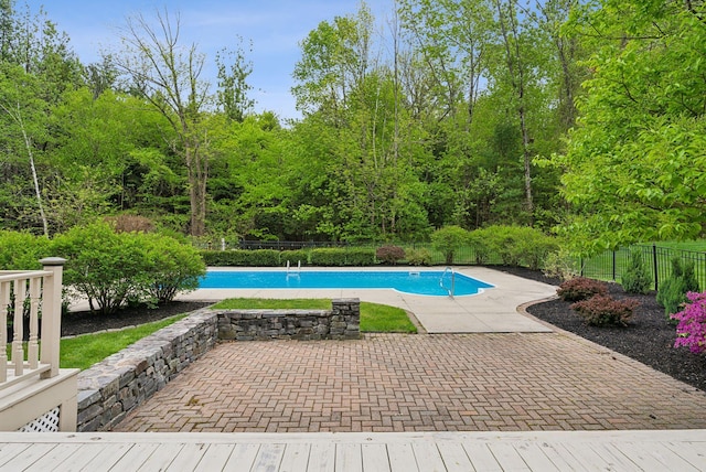 31 Green Trees Dr, Gorham, ME 04038 - view of pool with a patio area and a fenced backyard