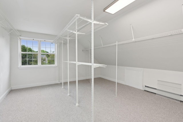 31 Green Trees Dr, Gorham, ME 04038 - walk in closet featuring a baseboard radiator and carpet