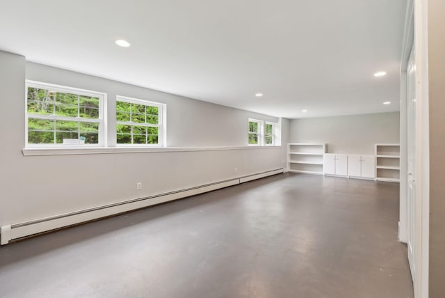 31 Green Trees Dr, Gorham, ME 04038 - spare room with a baseboard heating unit, recessed lighting, and concrete flooring