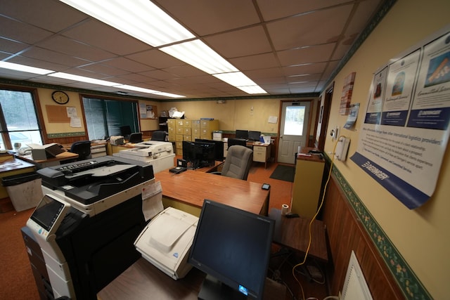 48 Customs Loop, Houlton, ME 04730 - office area with a drop ceiling
