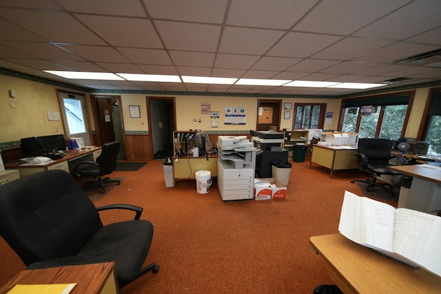 48 Customs Loop, Houlton, ME 04730 - office space with visible vents, carpet flooring, and a drop ceiling