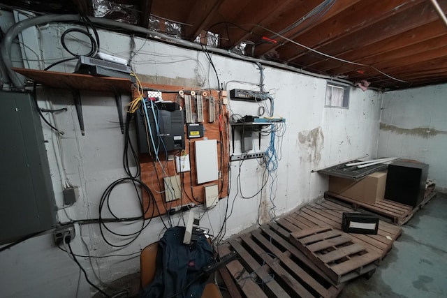 48 Customs Loop, Houlton, ME 04730 - unfinished basement featuring electric panel
