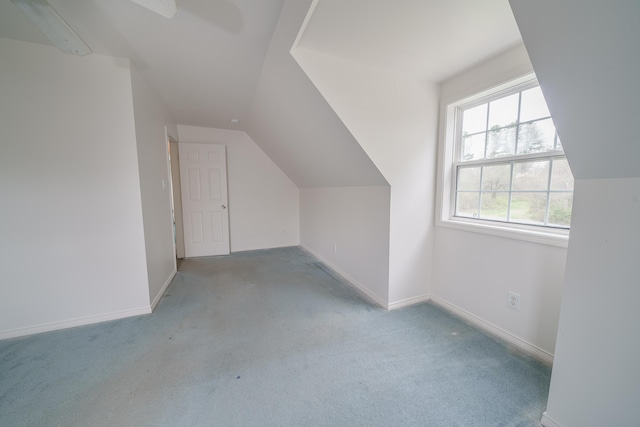 452 Moosehead Trl, Waldo, ME 04915 - bonus room with vaulted ceiling, carpet floors, baseboards, and ceiling fan
