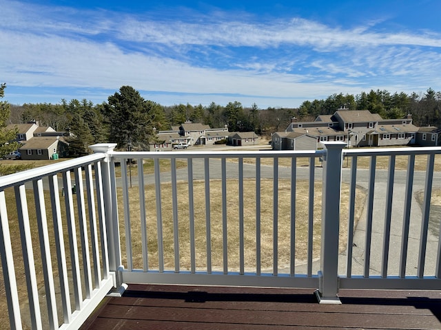 balcony with a residential view