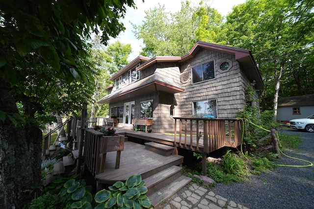 92 Spaulding Lake Rd, Oakfield, ME 04763 - view of front of home featuring a deck