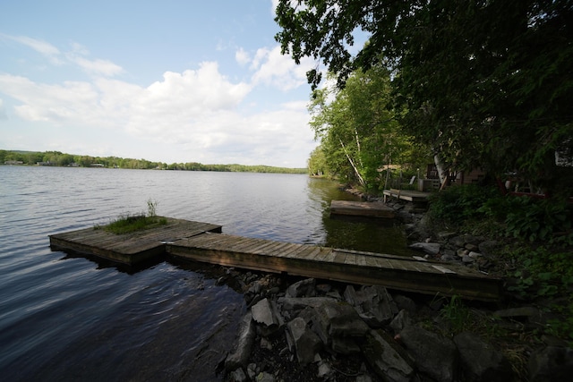 92 Spaulding Lake Rd, Oakfield, ME 04763 - dock area with a water view